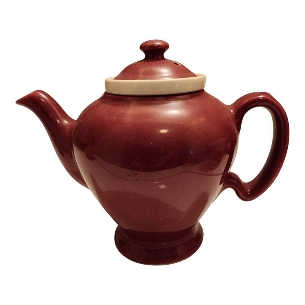 McCormick Baltimore Tea Burgundy Steeping Tea Pot - Picture 2 of 4
